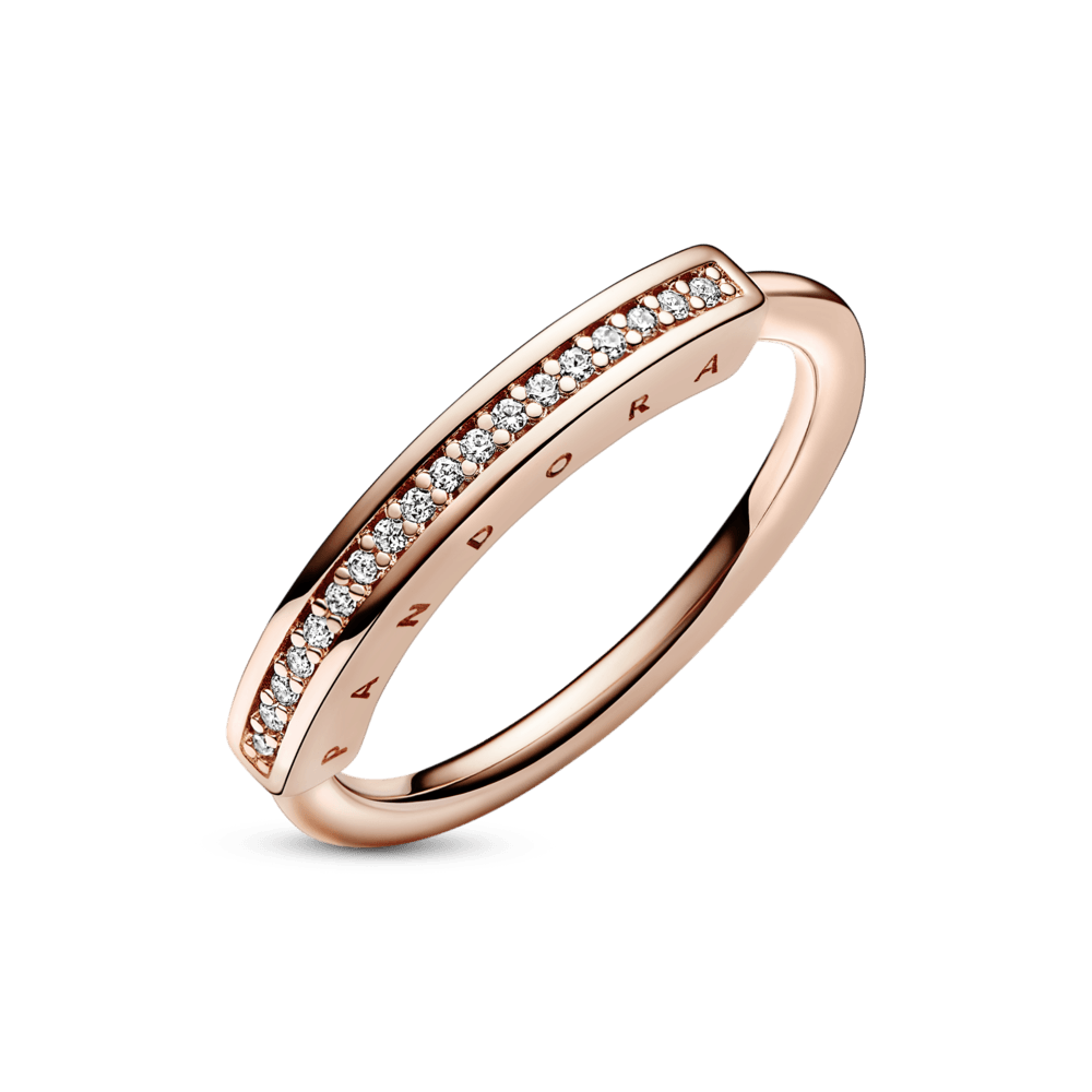 Anillo I-D en pavé - Pandora Original
